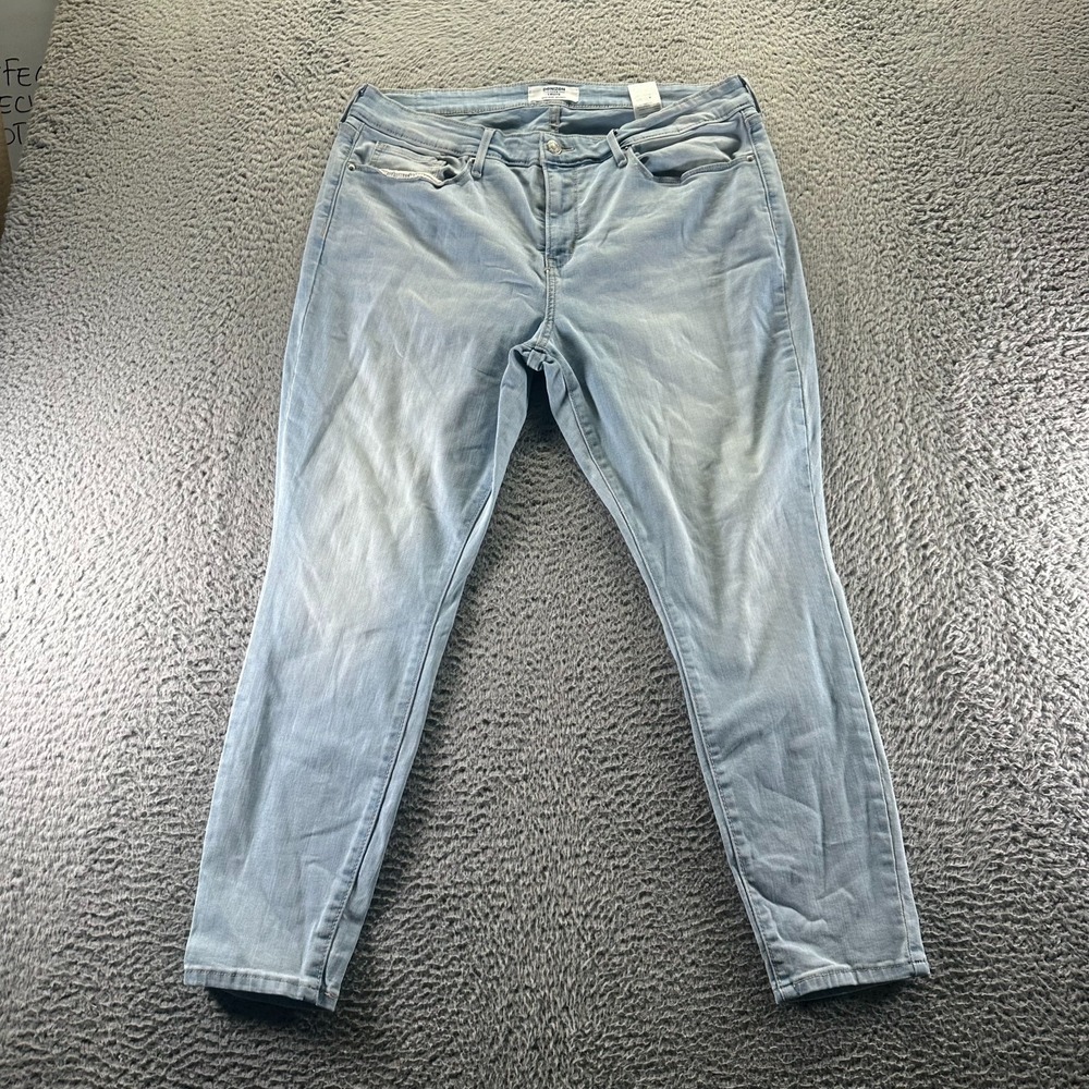 Denizen From Levi's Jeans‎ Womens 16 Blue Denim Skinny Mid Rise Faded Stretch